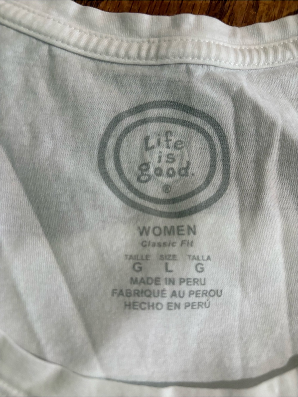 Life Is Good White Women's Classic Fit Tank with Logo - Picture 3 of 4